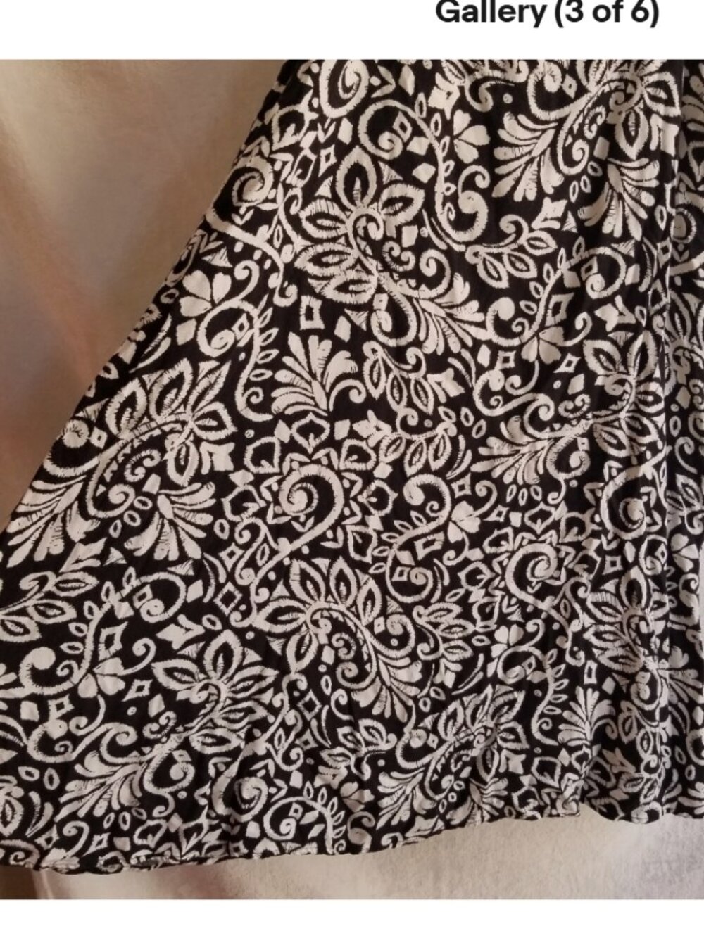 Croft & Barrow Paisley Midi Maxi Skirt Women Sz 6 A Line Fairy Grunge Whimsigoth - Picture 5 of 6